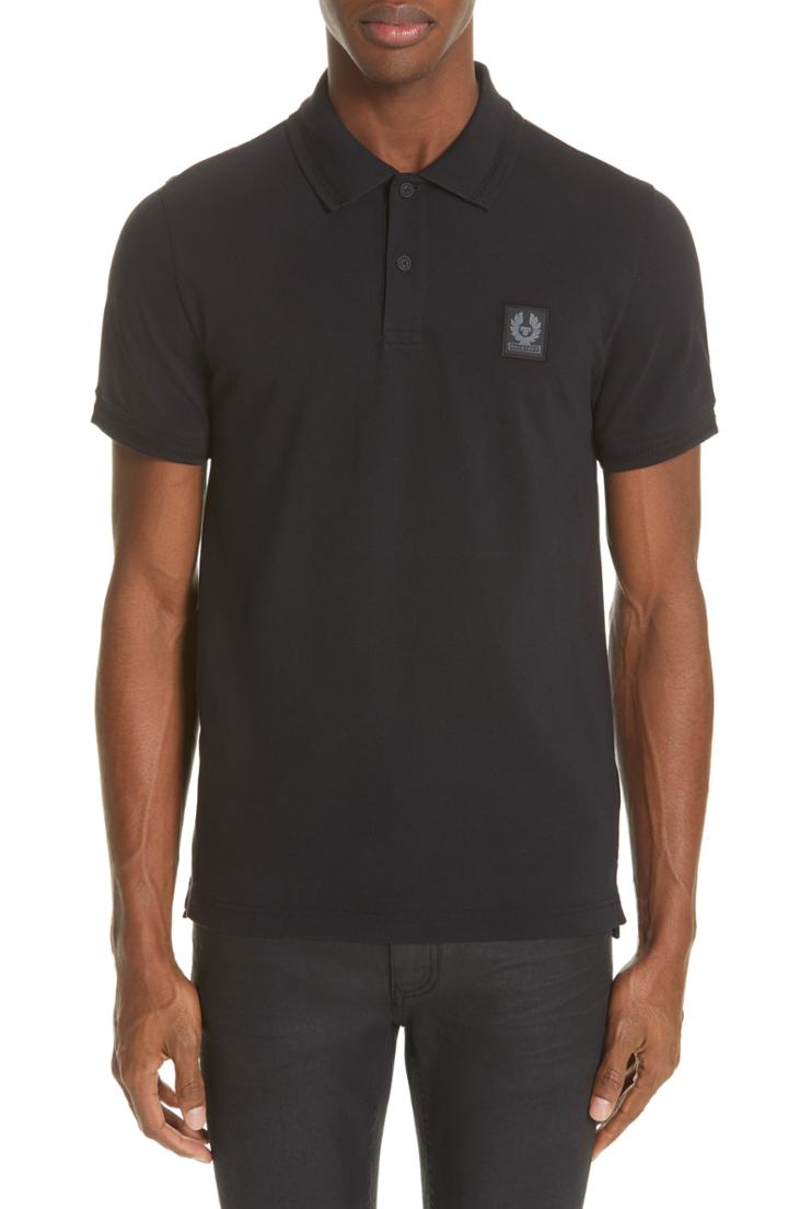 Men's Belstaff Stannett Pique Polo - Black