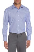 Men's Lorenzo Uomo Trim Fit Solid Dress Shirt 34/35 - Blue