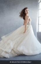 Women's Lazaro Beaded Lace & Tulle Ballgown, Size In Store Only - Ivory