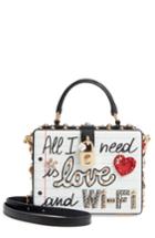 Dolce & Gabbana Dolce Embellished Leather Box Bag -