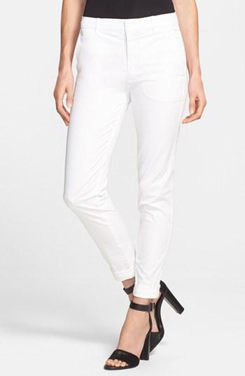 Vince White Boyfriend Trousers Womens White