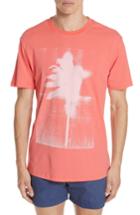 Men's Double Rainbouu Palms Graphic T-shirt - Coral