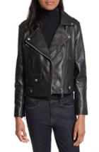 Women's Rebecca Minkoff Wes Leather Moto Jacket, Size - Black