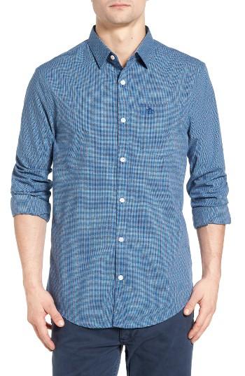 Men's Original Penguin Trim Fit Dobby Plaid Shirt