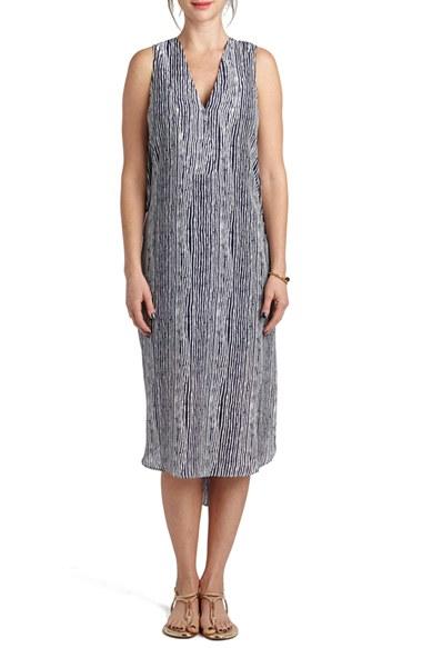 Women's Loyal Hana 'january' Print Maternity/nursing High/low Dress - Blue