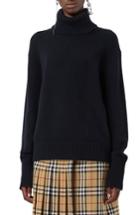 Women's Burberry Lockeridge Archive Logo Cashmere Sweater - Blue