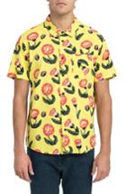 Men's Rvca Pelletier Tropic Short Sleeve Shirt - Yellow