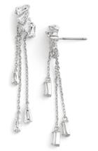 Women's Cz By Kenneth Jay Lane Baguette Fringe Cubic Zirconia Drop Earrings