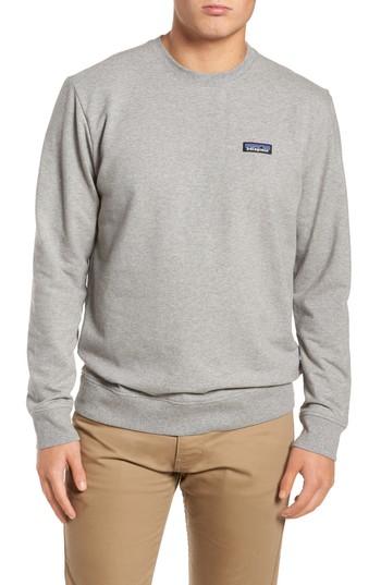 Men's Patagonia P-6 Logo Crewneck Sweatshirt - Grey