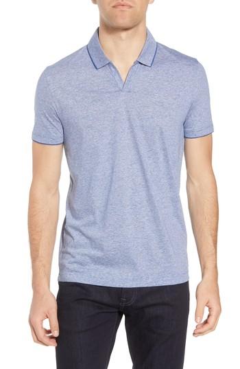 Men's Boss Plato Flame Polo Shirt, Size - Blue