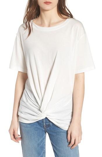 Women's 7 For All Mankind Knotted Front Tee - White