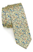 Men's The Tie Bar Peninsula Floral Silk Tie, Size - Yellow