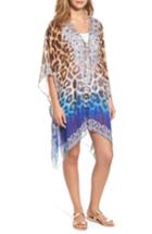 Women's Asa Kaftans 'punta Cana' Short Kaftan - Blue