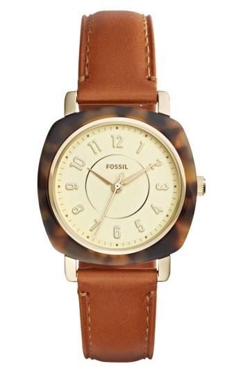 Women's Fossil Idealist Slim Leather Strap Watch, 36mm X 36mm
