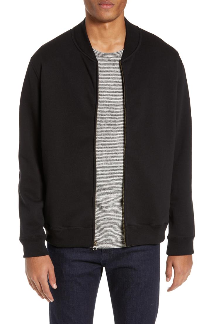Men's Billy Reid Dover Regular Fit Bomber Jacket - Black