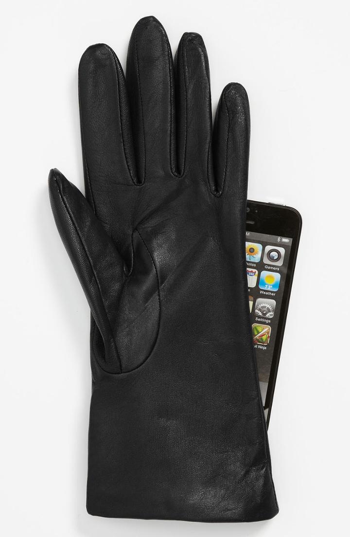 Fownes Brothers 'basic Tech' Cashmere Lined Leather Gloves (nordstrom Exclusive)