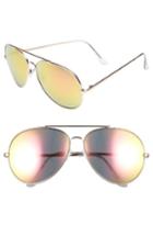 Women's Bp. 65mm Oversize Aviator Sunglasses - Gold/ Pink