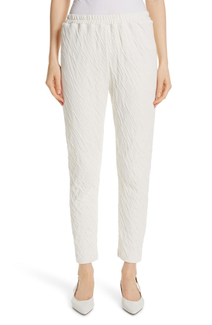 Women's Mansur Gavriel Wavy Jersey Pull On Pants - White