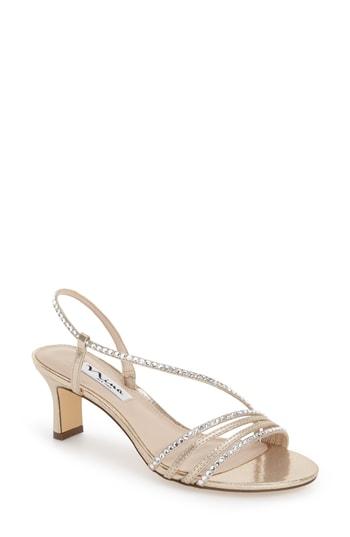 Women's Nina 'gerri' Embellished Slingback Sandal W - Beige