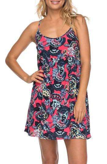 Women's Roxy Tropical Sundance Print Babydoll Dress - Red
