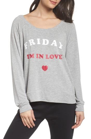 Women's The Laundry Room Friday I'm In Love Sweatshirt - Grey