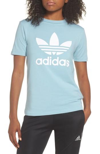 Women's Adidas Trefoil Tee - Grey