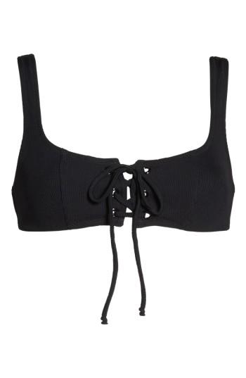 Women's Solid & Striped Isabella Bikini Top - Black