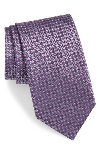 Men's Canali Floral Silk Tie, Size - Pink