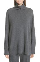 Women's Lafayette 148 New York Relaxed Cashmere Turtleneck Sweater - Grey