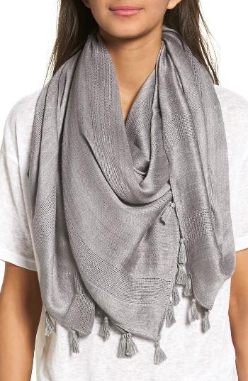 Women's Hinge Open Stitch Panel Wrap, Size - Grey