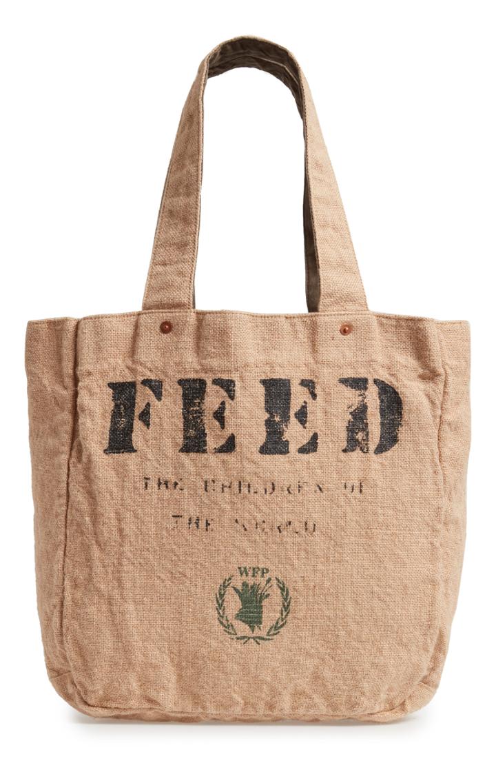 Feed 1 Bag Burlap Tote - Grey