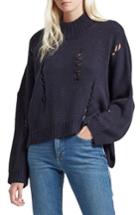 Women's French Connection Nixo Distressed Sweater - Blue
