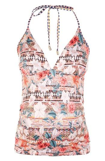 Women's Topshop Geo Floral Maternity Tankini Top Us (fits Like 2-4) - Pink