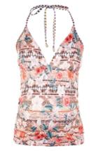 Women's Topshop Geo Floral Maternity Tankini Top Us (fits Like 2-4) - Pink