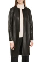 Women's Vince Lambskin Leather Coat - Black