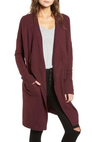 Women's Treasure & Bond Drape Cardigan, Size - Burgundy
