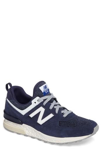 Men's New Balance 574 Reengineered Sneaker D - Blue