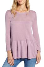 Women's Halogen Tiered Sweater, Size - Grey
