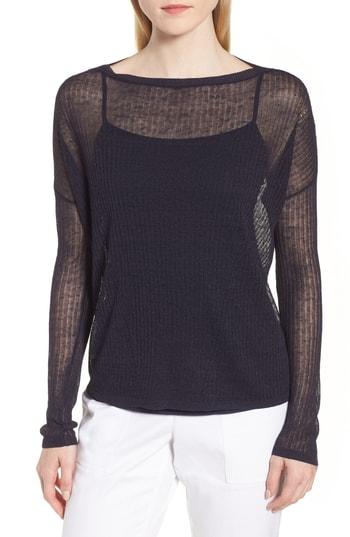 Women's Nordstrom Signature Rib Knit Pullover - Blue