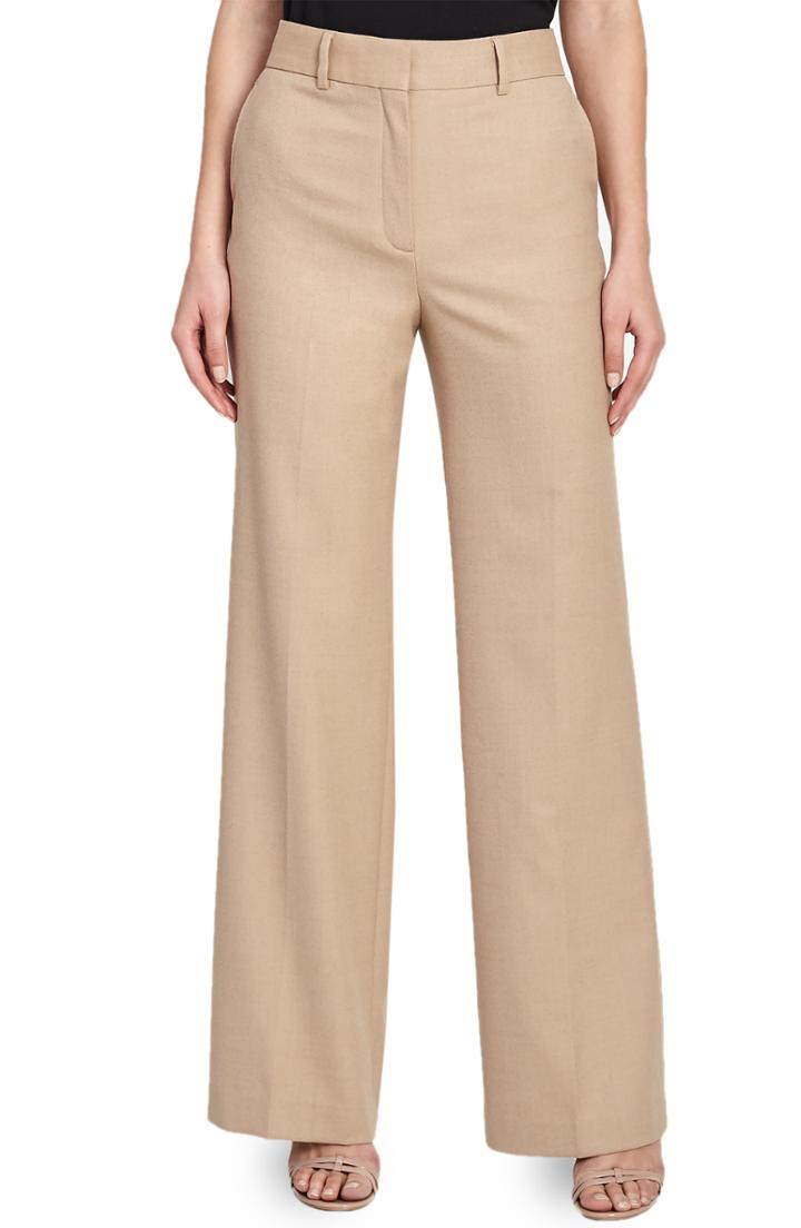Women's Reiss Beck Wool Blend Wide Leg Pants Us / 4 Uk - Beige