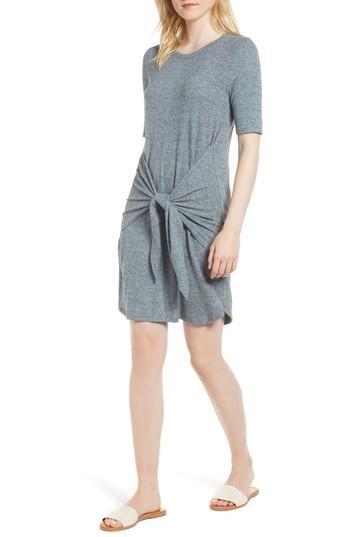 Women's Caslon Off-duty Tie Front Knit Dress - Blue