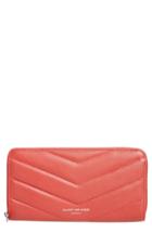 Women's Kurt Geiger London Zip Around Leather Wallet - Red