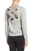 Women's Zella Covet Crisscross Sweatshirt - Grey