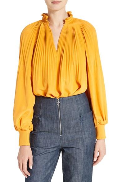 Women's Tibi Edwardian Crepe De Chine Tunic Top
