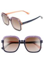 Women's Jimmy Choo 53mm Glitter Frame Sunglasses - Blue Glitter/ Crystal