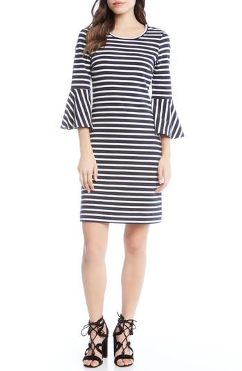 Women's Karen Kane Flare Sleeve Stripe Dress - Black