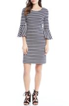 Women's Karen Kane Flare Sleeve Stripe Dress - Black