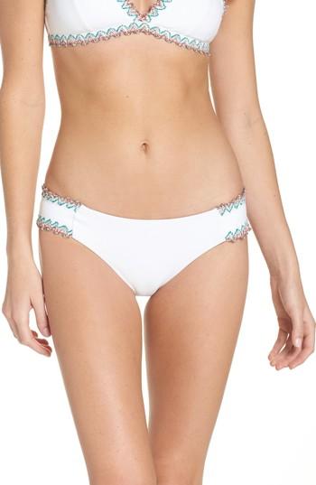 Women's Becca Mardi Gras Bikini Bottoms - White