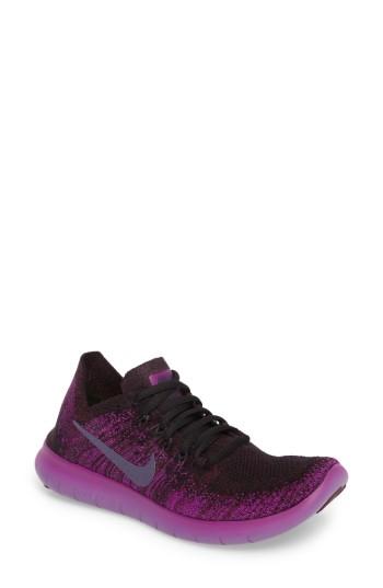 Women's Nike Free Run Flyknit 2 Running Shoe .5 M - Purple