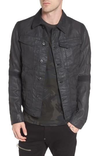 Men's G-star Raw Motac 3d Slim Denim Jacket, Size - Black